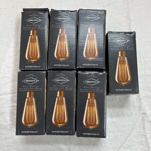 Brightech Edison 7 Light Bulbs 40W Base E26 Clear Glass With Boxes